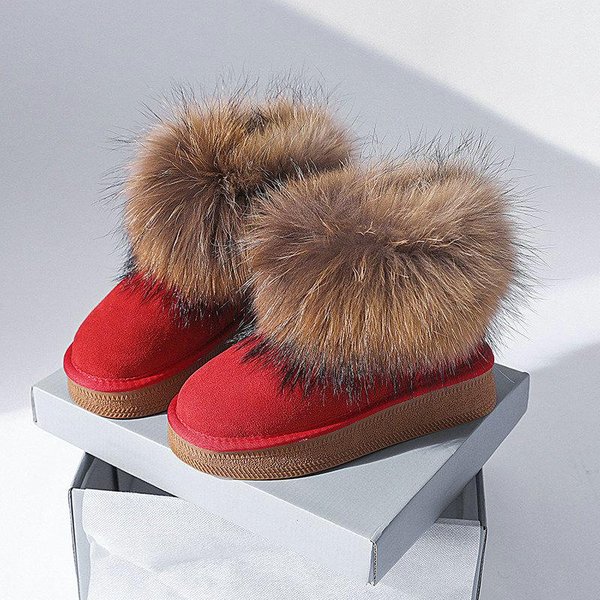 Nowe Wysokie Buty ŚNiegowce Prawdziwa SkóRa Owcza Naturalne Futro WełNa Damskie Buty Zimowe Modne Damskie Botki Codzienne Buty 37 Gray-image