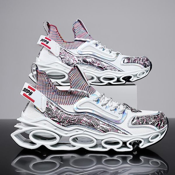Zapatos De Hombre Zapatillas De Deporte Tenis Masculinos Zapatos De Lujo Zapatillas De Deporte Casuales Para Hombre Zapatillas De Deporte Transpirables De Moda Zapatillas Para Correr Para Hombre 46 White-image