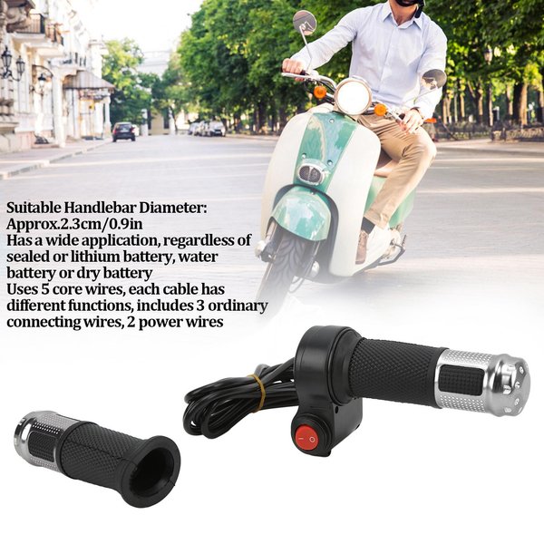 1 Par PuñOs De Acelerador Bicicleta Scooter Manillar Acelerador Agarre Control De Velocidad Para VehíCulos EléCtricos-image