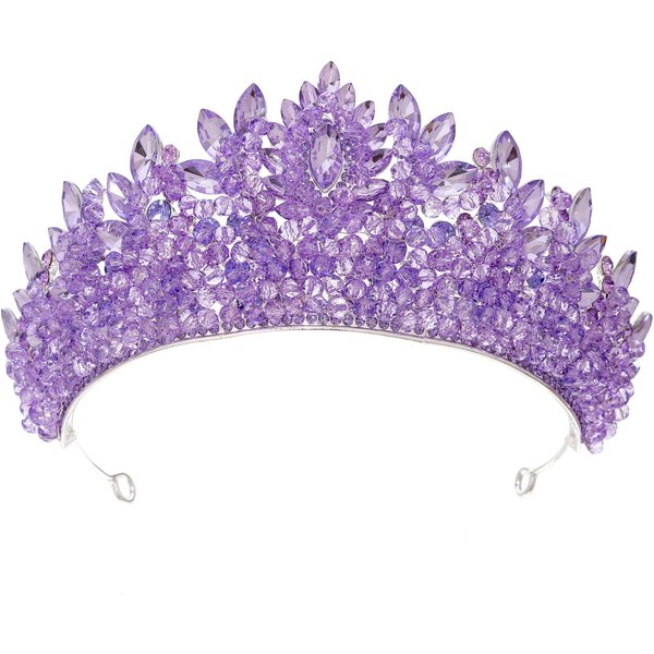 Barokowa Europejska I AmerykańSka Korona Tiara Ze Stopu KryształU Na Konkurs PięKnośCi ŚLubna Opaska Do WłOsóW Akcesoria Do WłOsóW Korona Gray-image