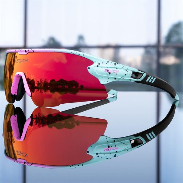 Scvcn Mountain Bicycle Okulary Sportowe MęSkie Okulary PrzeciwsłOneczne Gogle Rowerowe Outdoor MTB Road Running Okulary PrzeciwsłOneczne Ochrona UV400 Photochromic-2Lens-image