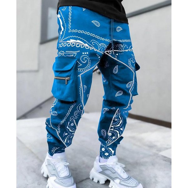 MęSkie Spodnie Z Nadrukiem Hip Hopowe MęSkie Spodnie Cargo Spodnie Moda Streetwear Spodnie Dresowe Dla MężCzyzn Biegaczy High Street LuźNe Spodnie S-image