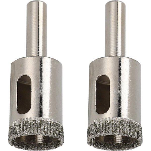 2 Szt. 20 Mm Diamentowe WiertłO Z OkrąGłYm Trzonkiem Do Otwierania OtworóW Do SzkłA, Marmuru, PłYtek Ceramicznych-image