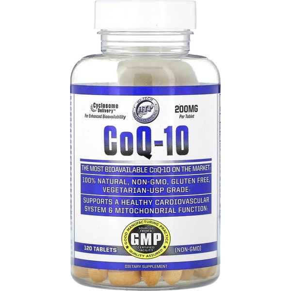 Hi Tech Pharmaceuticals, Coq-10, 200 Mg, 120 Comprimidos-image