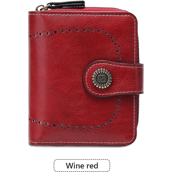 Modny Retro Damski Portfel KróTki SkłAdany Na Pół Etui Na Karty Wielokieszeniowy Zapinany Na Zamek Portmonetka Na Monety SkóRa Pu Klamra Mini KopertóWka MałY Portfel-image