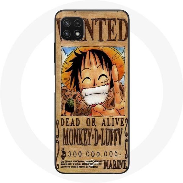 Funda - Maniacase - Samsung Galaxy A22 5G - One Piece Manga Luffy - Flexible - Blanco-image