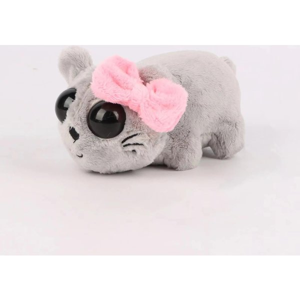 Smutny Chomik Pluszowa Zabawka Muzyczna Kawaii MięKkie Pluszowe ZwierząTko Uroczy Chomik Pluszowa Lalka Na Prezent śWiąTeczny Urodzinowy White-image