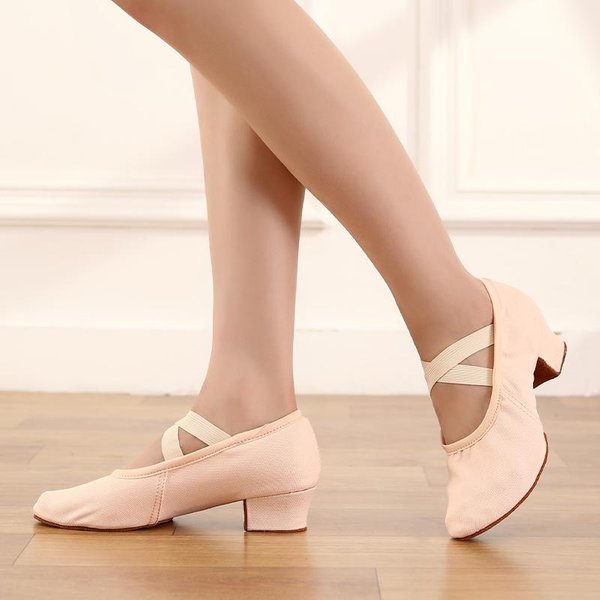 Baletowe Buty Taneczne Damskie Nauczycielskie Sceniczne Treningowe MięKka Podeszwa Kapcie Buty Do Praktyki Jogi DziewczęCe Buty Do TańCa Jazzowego 40 RóżOwy-image