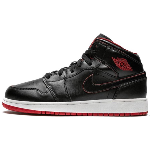 Jordan 1 Retro Mid Black Gym Red 554725-028 36.5-image