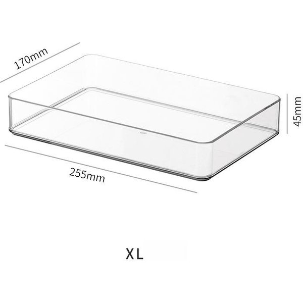 1 Pieza Caja Transparente Organizador De Almacenamiento Caja De Almacenamiento De Escritorio Contenedor Organizador De Cajones Mesa Caja De JoyeríA Cajas Organizadoras De Maquillaje M Transparente-image