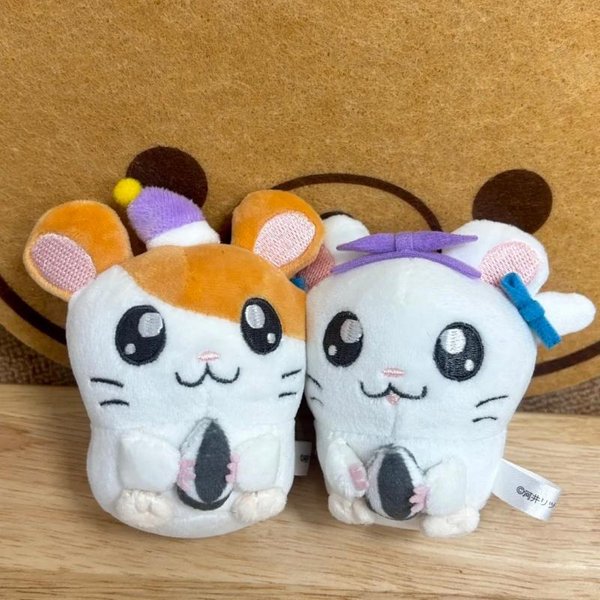 Kawaii 10 Cm Dibujos Animados Hamtaro Bijou HáMster Llavero De Peluche Sosteniendo Semilla De Girasol Animales De Dibujos Animados Colgantes Para Bolsos MuñEca Linda Accesorios-image