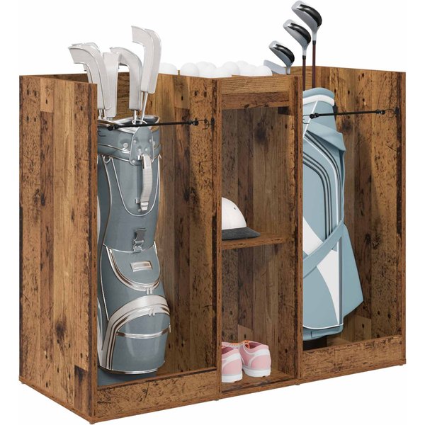 Armario De Golf Madera Maciza Recuperada 102 X 45 X 85,5 Cm-image