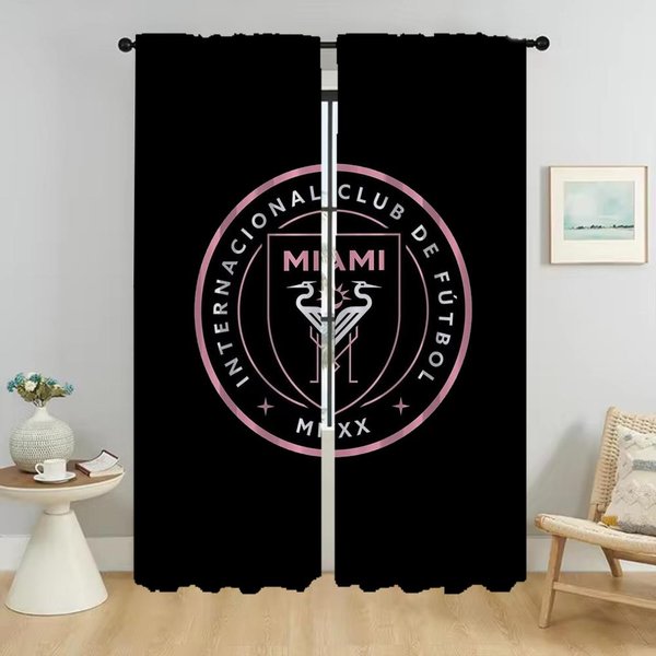Cortinas Blackout De Miami Para Sala De Estar Cortina Tul Para Dormitorio Cortinas De Cocina 2 Piezas Estores DecoracióN De Halloween CáMara W50Xh70Cmx2Pcs-Cl-image