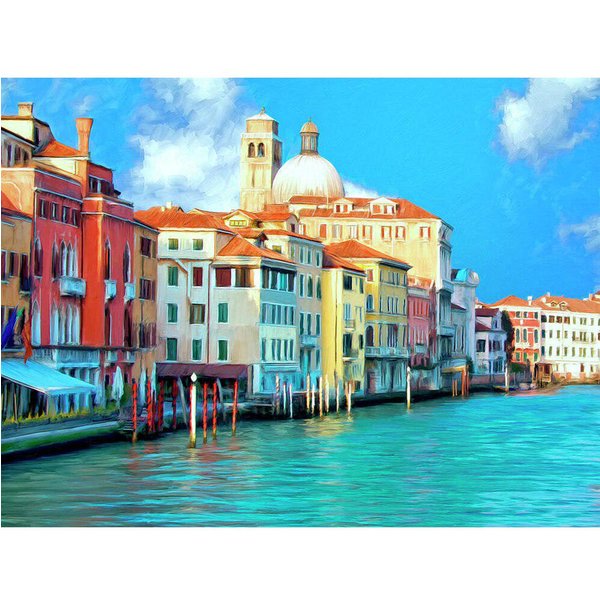 Bordado De Diamantes Escenario Venecia Pintura De Diamantes Redondos Completos Paisaje PedreríA Punto De Cruz 20X30CM-image