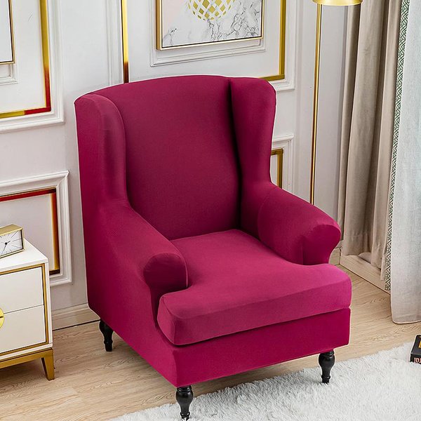 PochyłE Ramię King Oparcie KrzesłA I PodnóżEk Pokrowiec Elastyczny Fotel Wingback SkrzydłO Sofa Oparcie Spfa OkłAdka Stretch Protector Home Decor 1 Piece-image