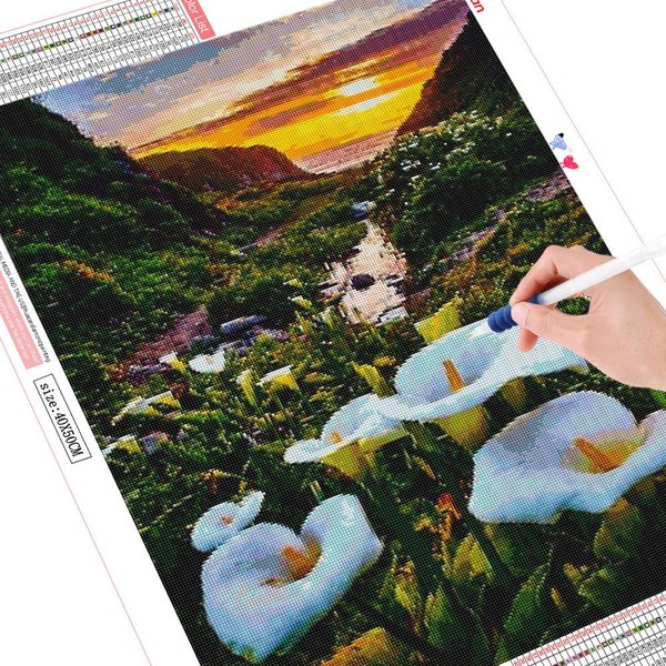 Venta De Bordado De Diamantes Paisaje Taladro Cuadrado Completo 5D DIY Pintura De Diamantes Paisaje 20X30CM-image