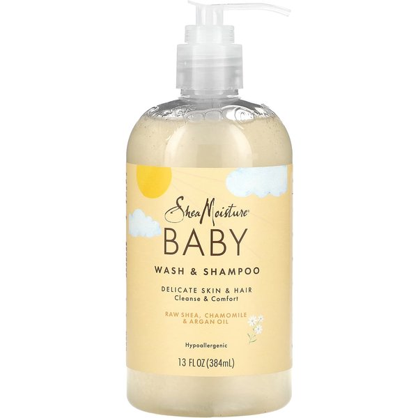 Sheamoisture, Champú Y Gel De BañO Para BebéS, Con Incienso Y Mirra, 13 Fl Oz (384 Ml) Beige-image