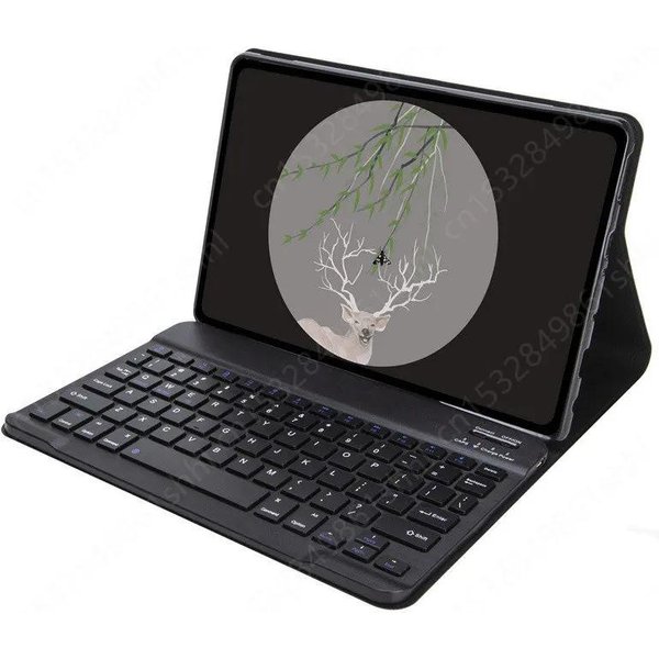 Etui Na Tablet Do Redmi Pad SE 8.7 4G Pokrowiec Z Klawiaturą Magnetyczna Bezprzewodowa Klawiatura Funda Dla Redmi Pad SE 8 7 4G Etui 8,7 Cala Spanish Czarny-image