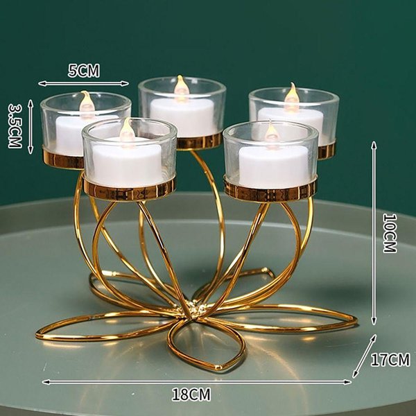 Candelabro De Hierro Con Forma De CorazóN, Ideal Para Cenas RomáNticas A La Luz De Las Velas, DecoracióN Moderna De Mesa Y Dormitorio.-image