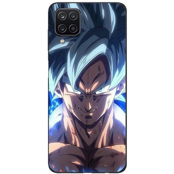 Funda Maniacase Para Samsung Galaxy A12 Dragon Ball Z Goku Ultra Instinto Cara Enfadada Negro-image