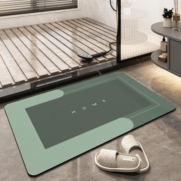 Alfombrilla De BañO De Diatomeas De Color Puro, Absorbente, Antideslizante, Resistente A La Suciedad Y Al Desgaste. 60 * 90Cm (Crystal Velvet)-image