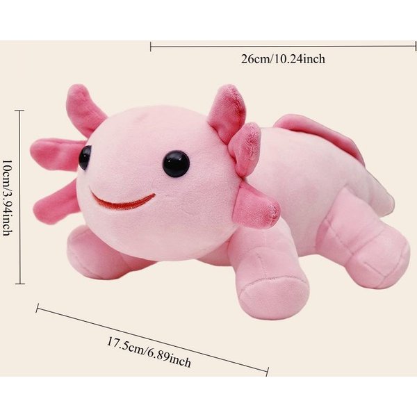 Urocza Symulacja Axolotla Pluszowa Lalka RóżOwa Salamandra Poduszka Dekoracyjna Pluszak Zabawka Pluszowe ZwierząTko Lalka Prezent Na Walentynki Dekoracja Domu RóżOwy-image
