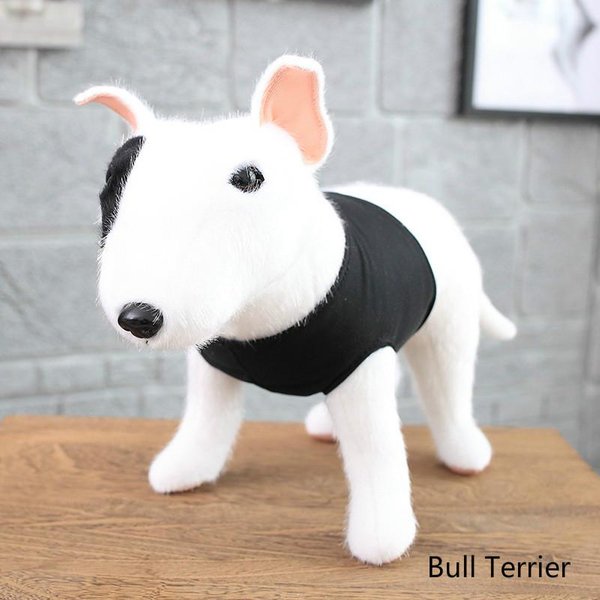 MuñEco De Peluche De Perro Realista De SimulacióN, Chihuahua, Bulldog, Shar Pei, Perro Mascota, Regalo De CumpleañOs Para NiñOs, Juguete De Peluche Suave Bull Terrier-image
