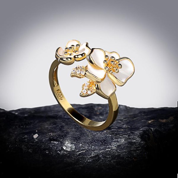 Exquisito Anillo De Dama De Flor Blanca Fresca PequeñA JoyeríA De Margarita PequeñA Anillo De Esmalte Hecho A Mano De Plata Para Dama Alianzas De Boda 10-image