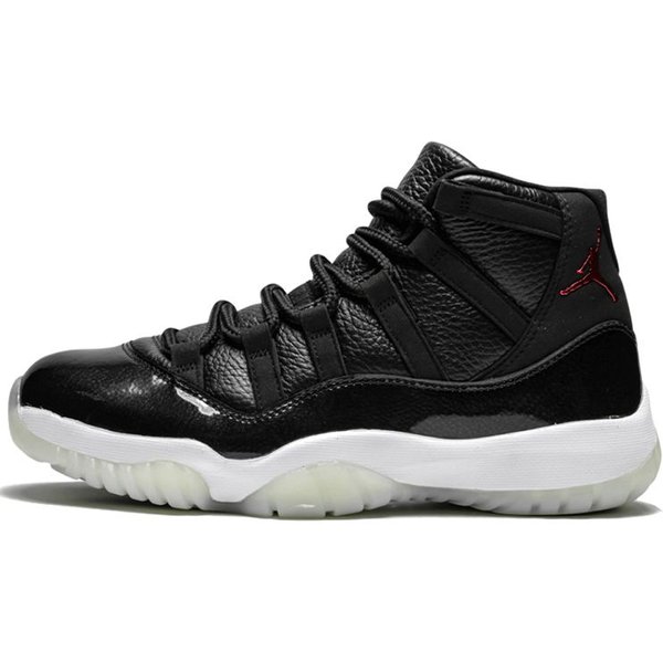 Buty MęSkie Air Jordan 11 Retro 72-10 Czarne Czarne-Varsity-Red 378037-002 46 Black-image