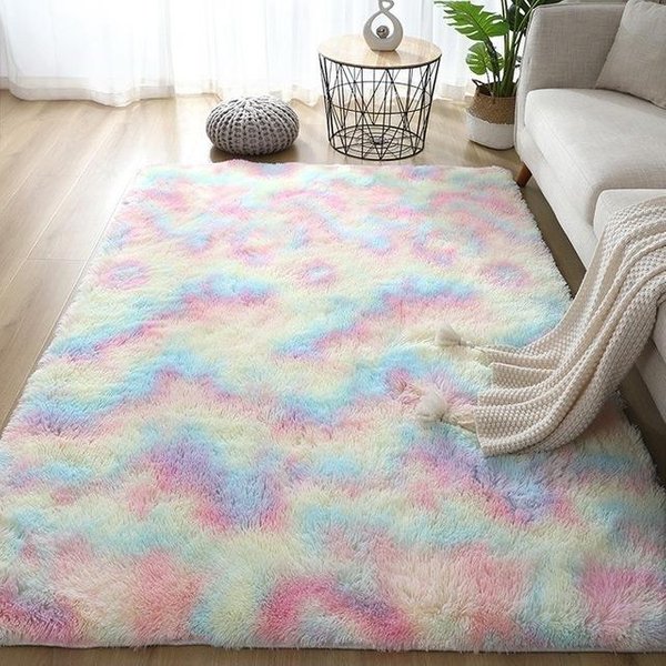 Dywan Puszysty Dywan Do Sypialni Nastolatek Mata Drzwiowa Styl Nordycki MięKki DużY Rozmiar DziecięCe Poduszki PodłOgowe Dywany Do Salonu Dekoracja Domu 100Cm X 200Cm-image
