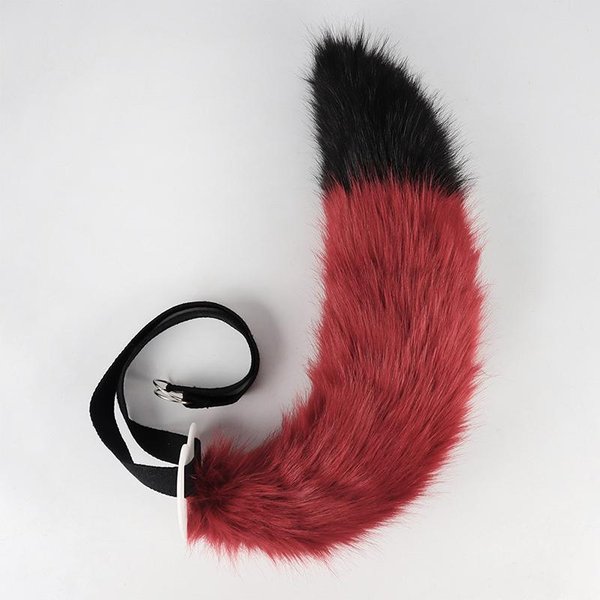 Diadema Con Orejas De Animal Peludas Set De Cola Cola Larga De Zorro De Felpa Orejas De Zorro Tocado Lolita Cosplay Halloween Carnaval Fiesta DecoracióN Disfraz-image