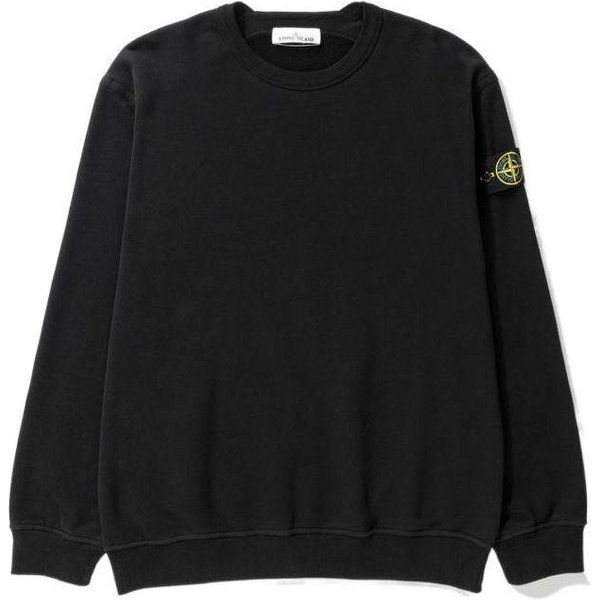 Stone Island FW22 Sudadera De Color SóLido De Cuello Redondo De Corte Holgado Para Hombre Sudadera Negra 771561720-V0029 XXL-image
