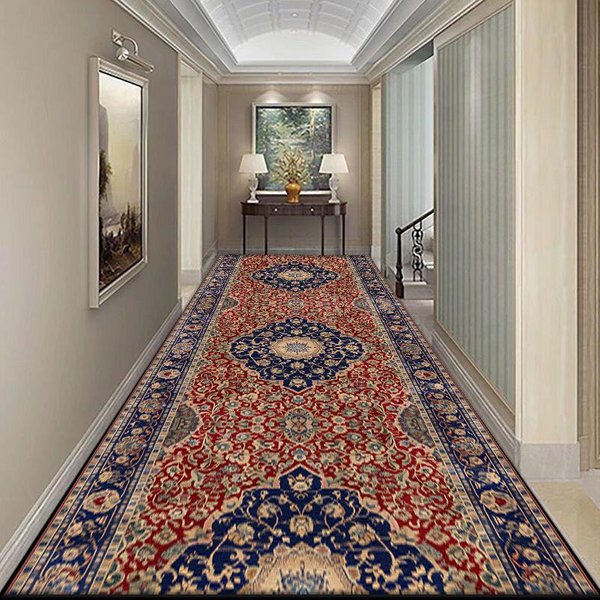 Alfombras Largas Retro Persas Para Pasillo DecoracióN Del Hogar Antideslizantes Boho Hotel Escaleras Pasillo Entrada Felpudo Lavable 3.9X6.5Ft(120X200Cm)-image