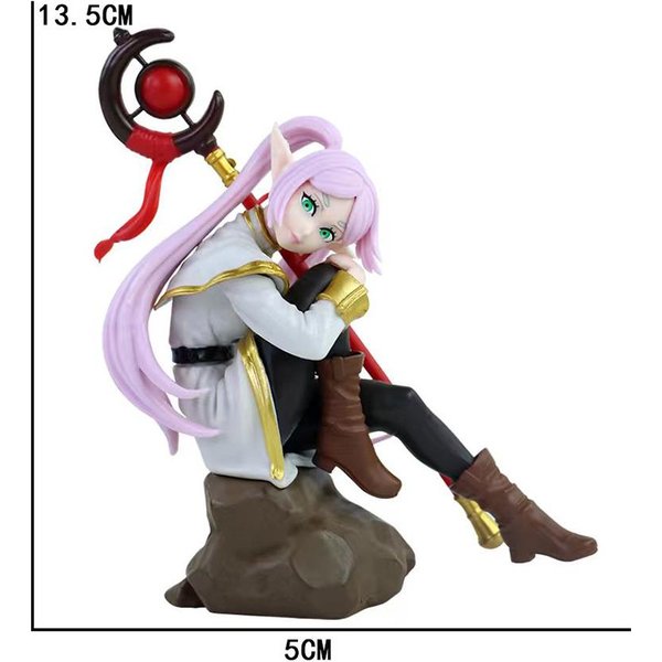 13,5 Cm Frieren: Beyond Journey's End Figurka Anime SiedząCa Paproć Figurki Akcji Frieren Figurka Stopper Do Makaronu Kolekcja Model Zabawka White-image
