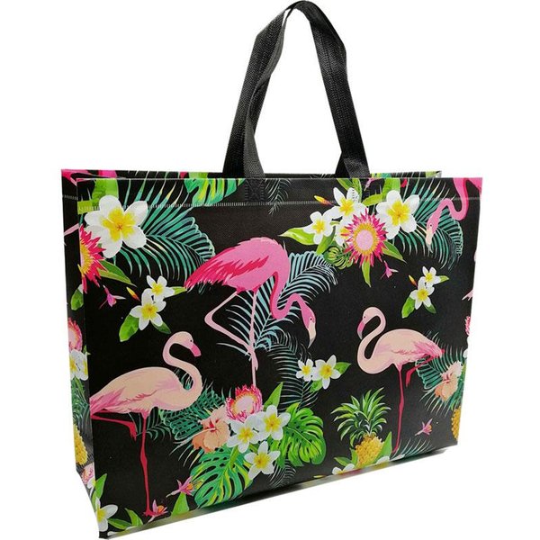 Bolsa De Compras Reutilizable De Tela No Tejida Con Estampado De Mariposas Bolsa EcolóGica Plegable De Gran Capacidad Para Viaje Almacenamiento Tote Shopper 33X45X12Cm-image
