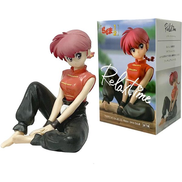 10CM Anime Ranma 1/2 Tiempo De RelajacióN Tendou Akane Saotome Ranma PVC Adorable Figura Coleccionable Adornos De Escritorio Modelo Juguetes Regalos-image