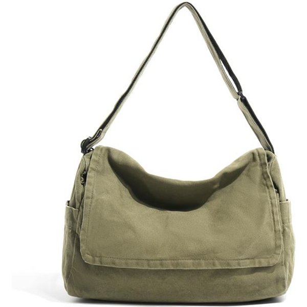 Bolso De Lona Unisex Bolso Cruzado Bolso De Hombro Mensajero Para Estudiante-image