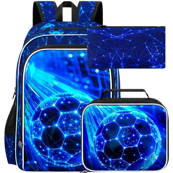 3 Mochilas Para NiñOs, Mochila Escolar De 16 Para NiñOs Y Lonchera, Mochilas Preescolares Para Primaria-image