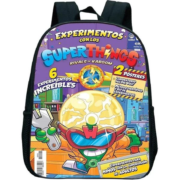 Mochila Superthings Para NiñOs PequeñOs Dibujos Animados Bolso Escolar NiñOs NiñAs Bolso De GuarderíA Impermeable Mochila Escolar Para NiñOs 12 Pulgadas-image