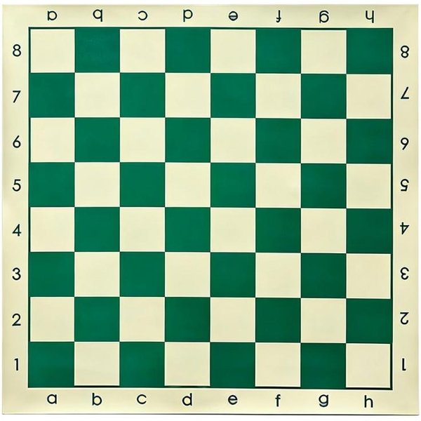 PrzenośNa PU Plansza Szachowa Zwija Się Turniejowa Mata Szachowa Lekka AntypośLizgowa MięKka Szachownica Prezent Dla Ucznia DorosłYch 51CM Zielony-image