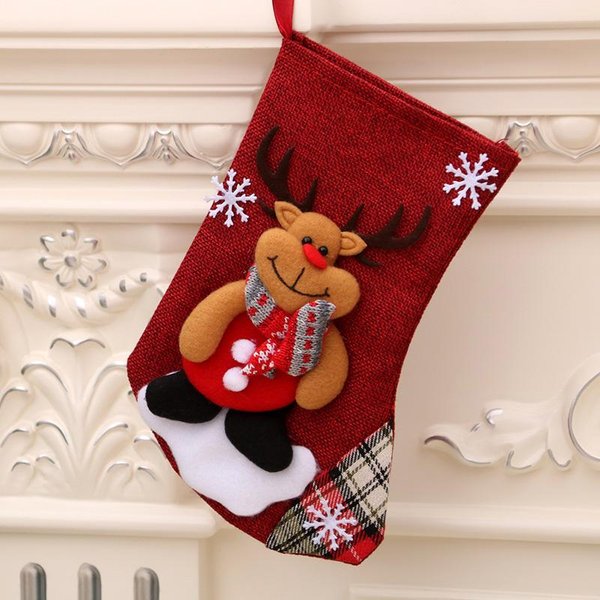 Bolsa De Medias NavideñAs De AñO Nuevo, Regalo De Navidad, Bolsa De Dulces, Decoraciones NavideñAs Para El Hogar, CalcetíN NavideñO, DecoracióN Para áRbol De Navidad-image
