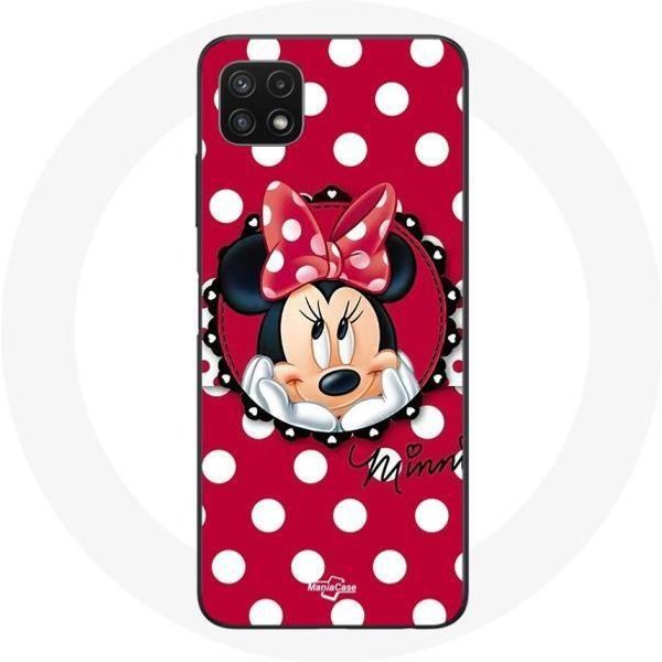 Funda - Maniacase - Samsung Galaxy A22 5G - Minnie Mouse - Roja - Flexible Negro-image