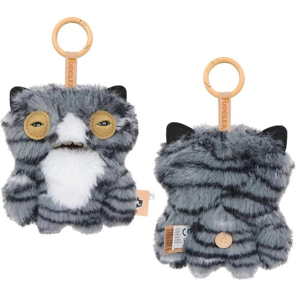 Koty PodwóRkowe ŚMieszny PotwóR Z Krzywymi ZęBami Breloczek Zawieszka Do Torebki Pluszowa Zabawka Zawieszka Do Plecaka Dziwne Lalki Pluszowe Maskotki Prezenty Gray-image