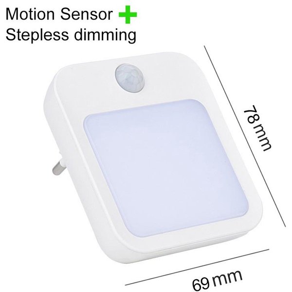 Luz Nocturna Con Sensor De Movimiento Y Luz Led, Enchufe Europeo, Luz Nocturna Para NiñOs, LáMpara De Noche InaláMbrica Para Mesita De Noche, Dormitorio EU Plug-image