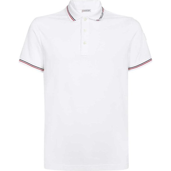 Moncler FW22 Camisa Polo De Manga Corta Con Logo Para Hombre Tops Blanco H20918A0001284556001 L White-image