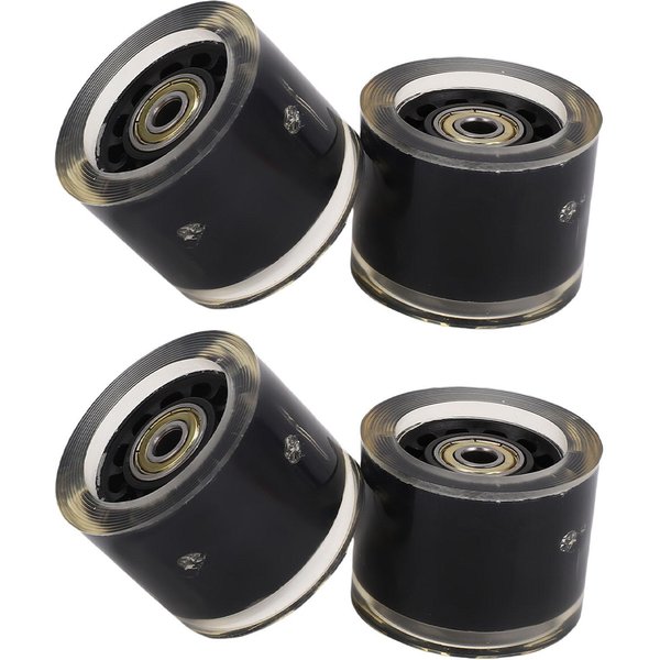 4 PCS Ruedas De Longboard Y Rodamientos Ruedas De Skateboard NúCleo MagnéTico FriccióN PU Alto Rebote-image