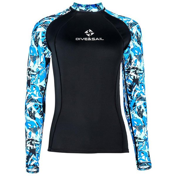SzybkoschnąCy Ochrona UV Rashguard Do Nurkowania Snorkelingu Surfingowania - MęSki Damski Kostium KąPielowy Z DłUgim RęKawem Z UPF 50 L-image
