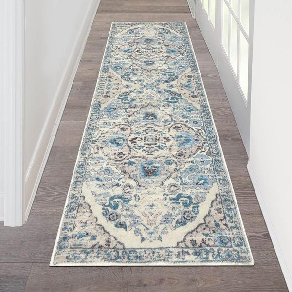 Boho Vintage Etniczny Dywanik Biegacz AntypośLizgowy Zmywalny Dywanik Do Przedpokoju Do Kuchni WejśCia Sypialni Dom Wiejski Mata PodłOgowa WewnęTrzna 40X120Cm 16X47Inch-image