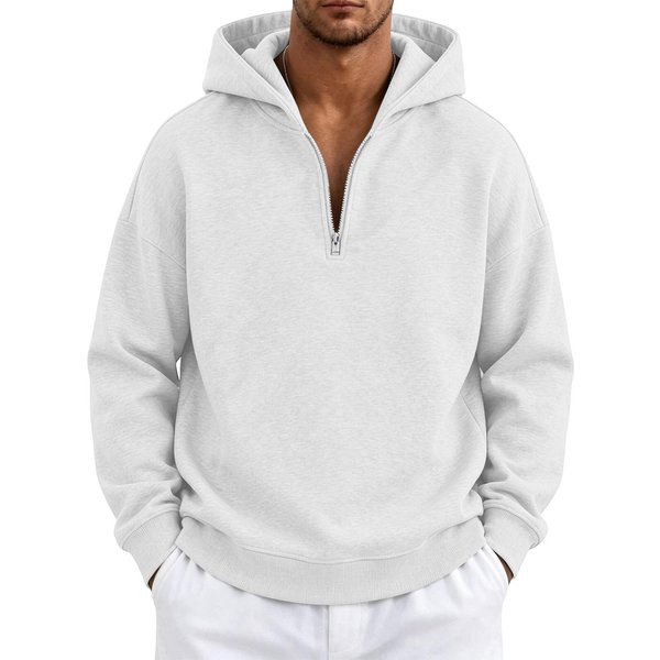 Sudadera Con Capucha Casual Para Hombre, Cierre De Cremallera, Corte Holgado, Sudadera Tipo Jersey Con Capucha, Ropa Deportiva Ligera Para Primavera, OtoñO, Streetwear XXL-image