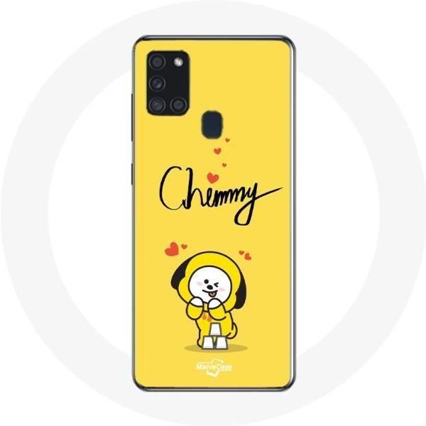 Funda Para Samsung Galaxy A21S BTS Bangtan Boys BT21 Chimmy Jimin Fondo Amarillo-image